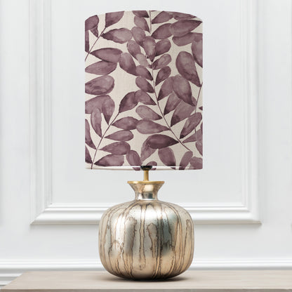 ELPHABA TABLE LAMPBASE GLASS/ROWAN ANNA 30X40CM LAMPSHADE DUSK