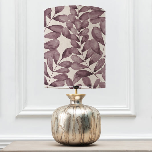 ELPHABA TABLE LAMPBASE GLASS/ROWAN ANNA 30X40CM LAMPSHADE DUSK
