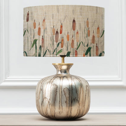 ELPHABA TABLE LAMPBASE GLASS/SAROMA EVA 37CM LAMPSHADE PERIDOT