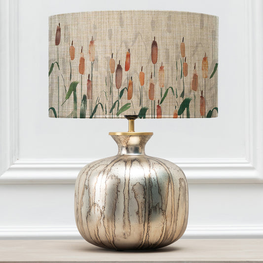 ELPHABA TABLE LAMPBASE GLASS/SAROMA EVA 37CM LAMPSHADE PERIDOT
