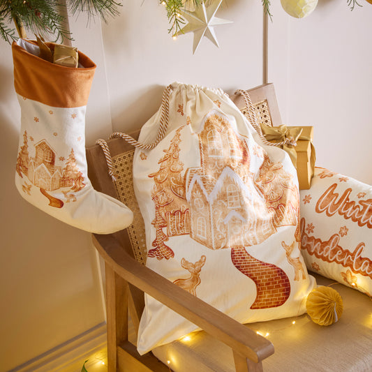 GRETEL CHRISTMAS SACK/STOCKING BUNDLE CLOUD DUST/GINGER