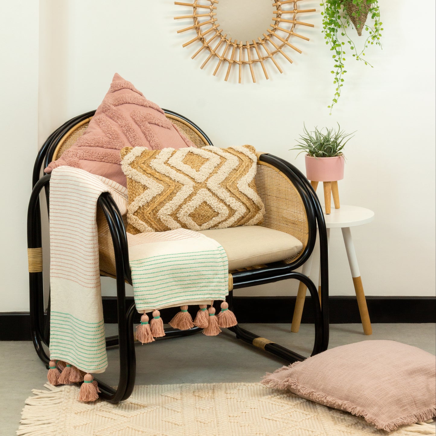 KORIN 50X50 CUSHION CASE BLUSH