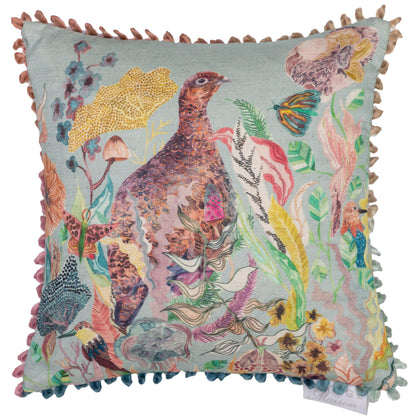 LADYGROUSE 30x30 CUSHION CASE ROBINS EGG