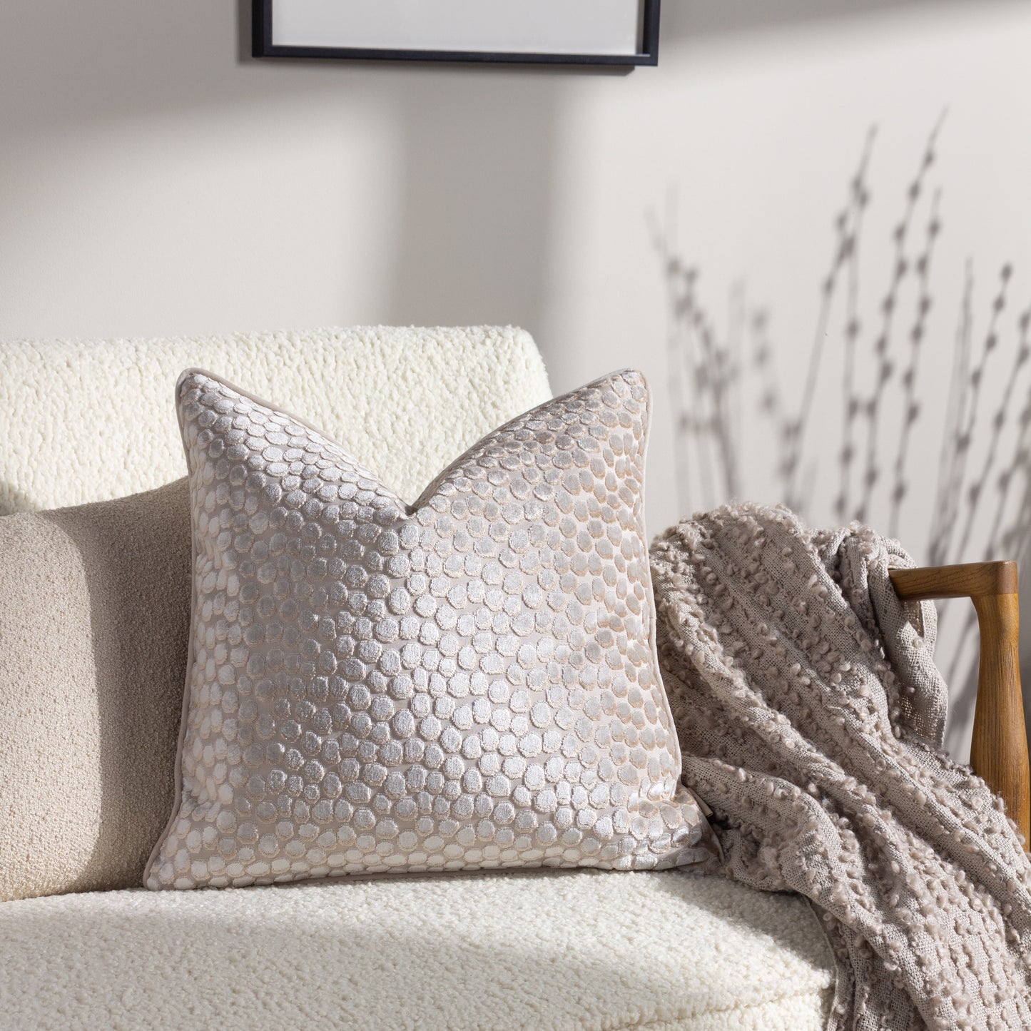 LANZO 45X45 CUSHION CASE MOONBEAM