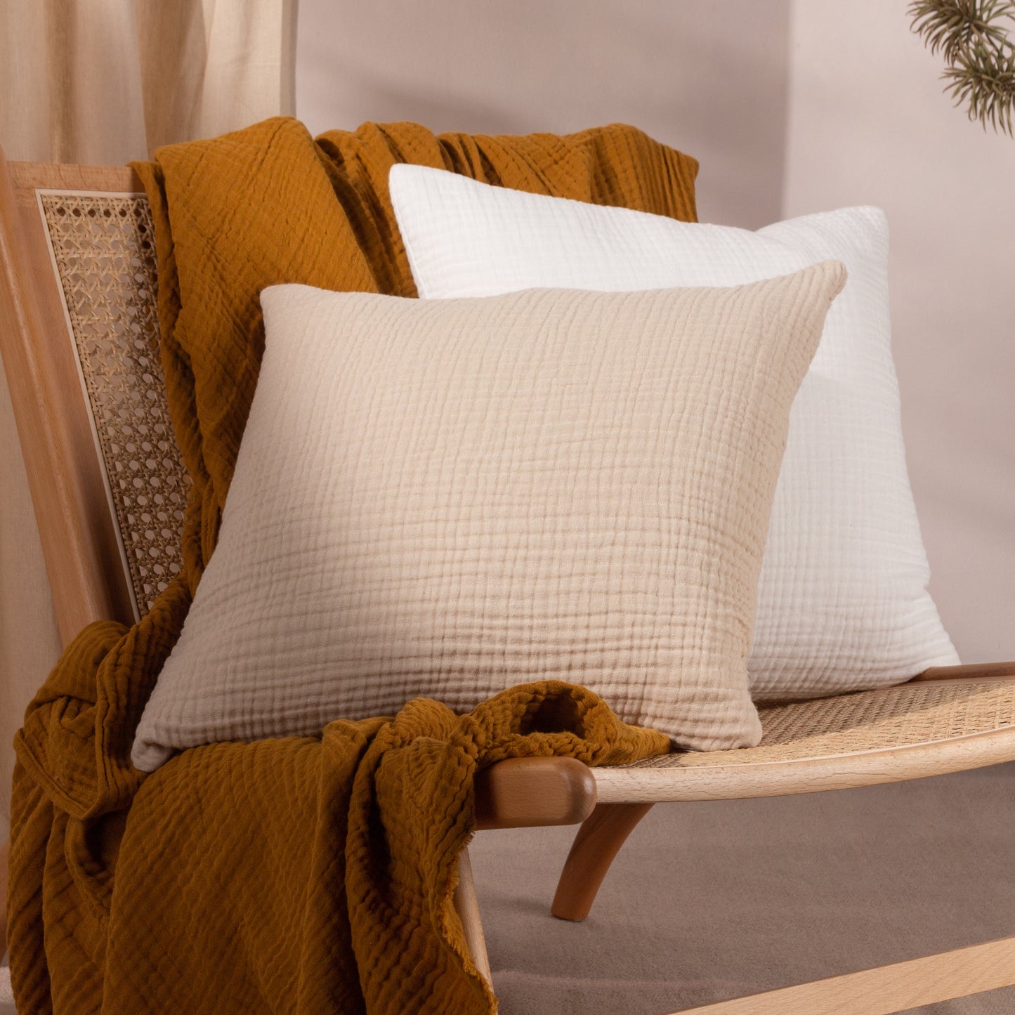 LARK 45X45 CUSHION CASE NATURAL