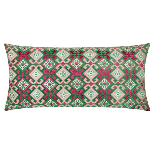 LAUREL 30X60 CUSHION CASE CERISE/JADE