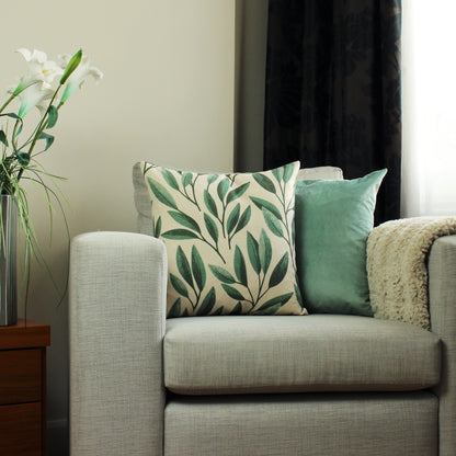 LAUREL 45X45 CUSHION COVER FOREST GREEN