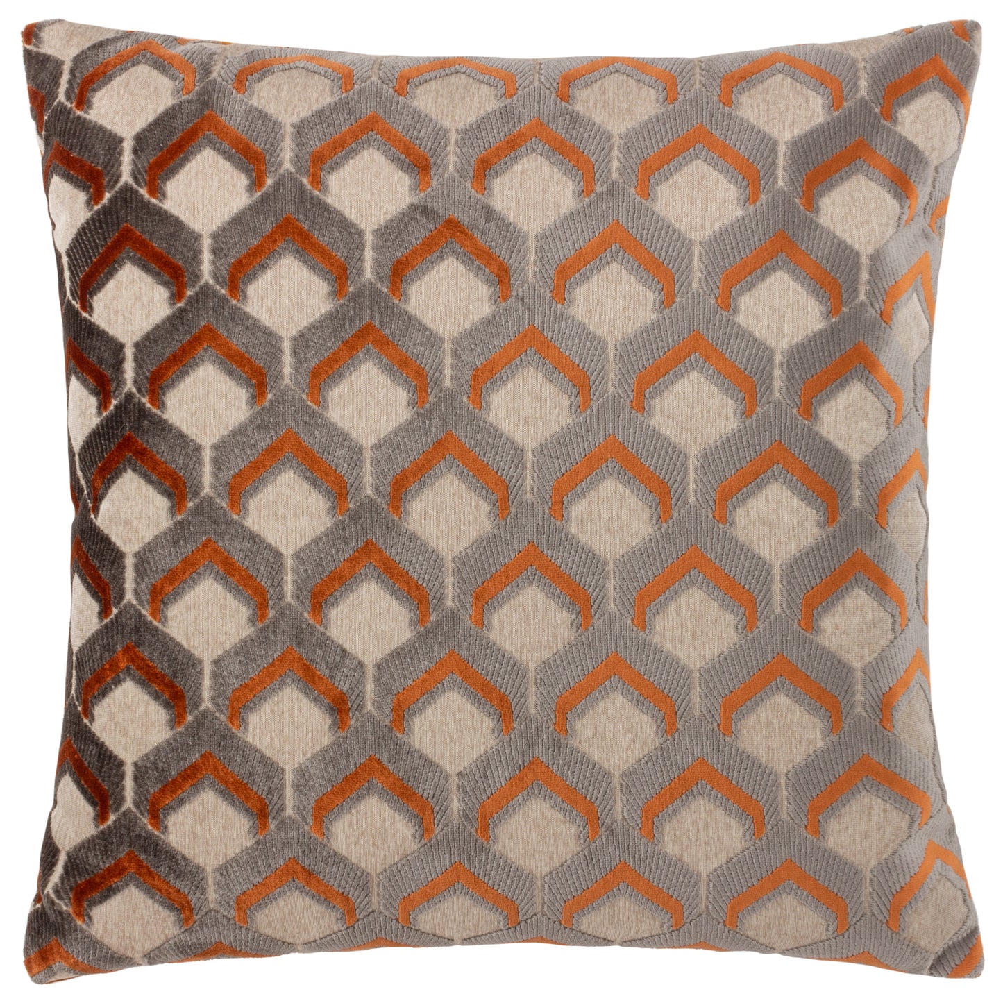 LEDBURY 45X45 CUSHION CASE GINGER/GREY