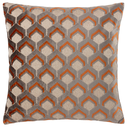 LEDBURY 45X45 CUSHION CASE GINGER/GREY