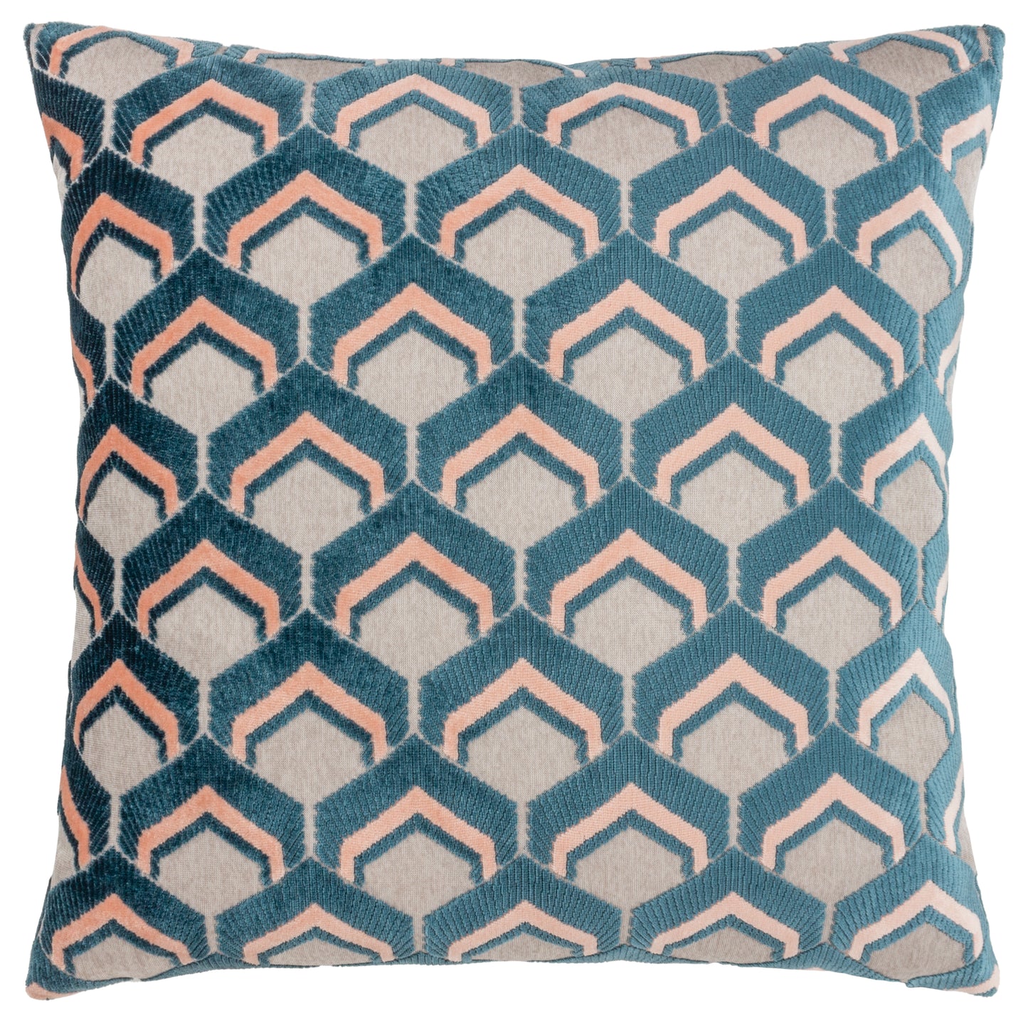 LEDBURY 45X45 CUSHION CASE SMOKE/ROSE
