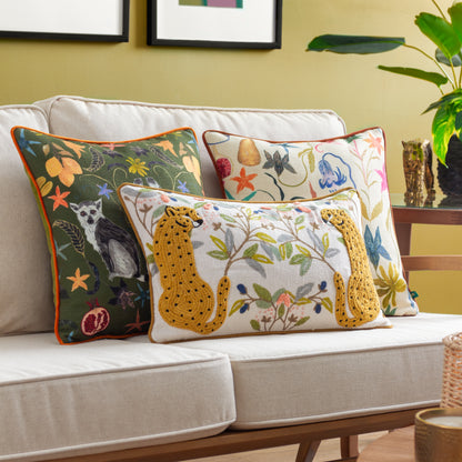 LEMURS 43X43 CUSHION CASE EMERALD