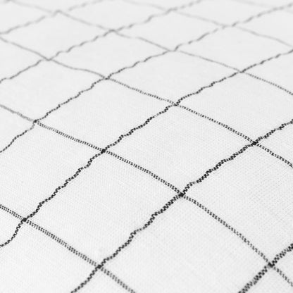 LINEN GRID CHECK 50X50 CUSHION CASE ECRU