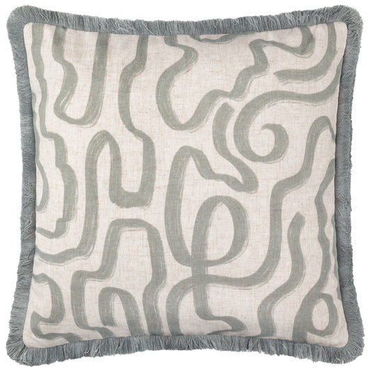 LINA 45X45 CUSHION CASE GREY BLUE