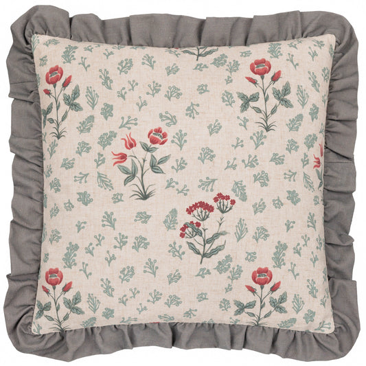 LINEN RENATA FLORAL 50X50 CUSHION CASE MULTI