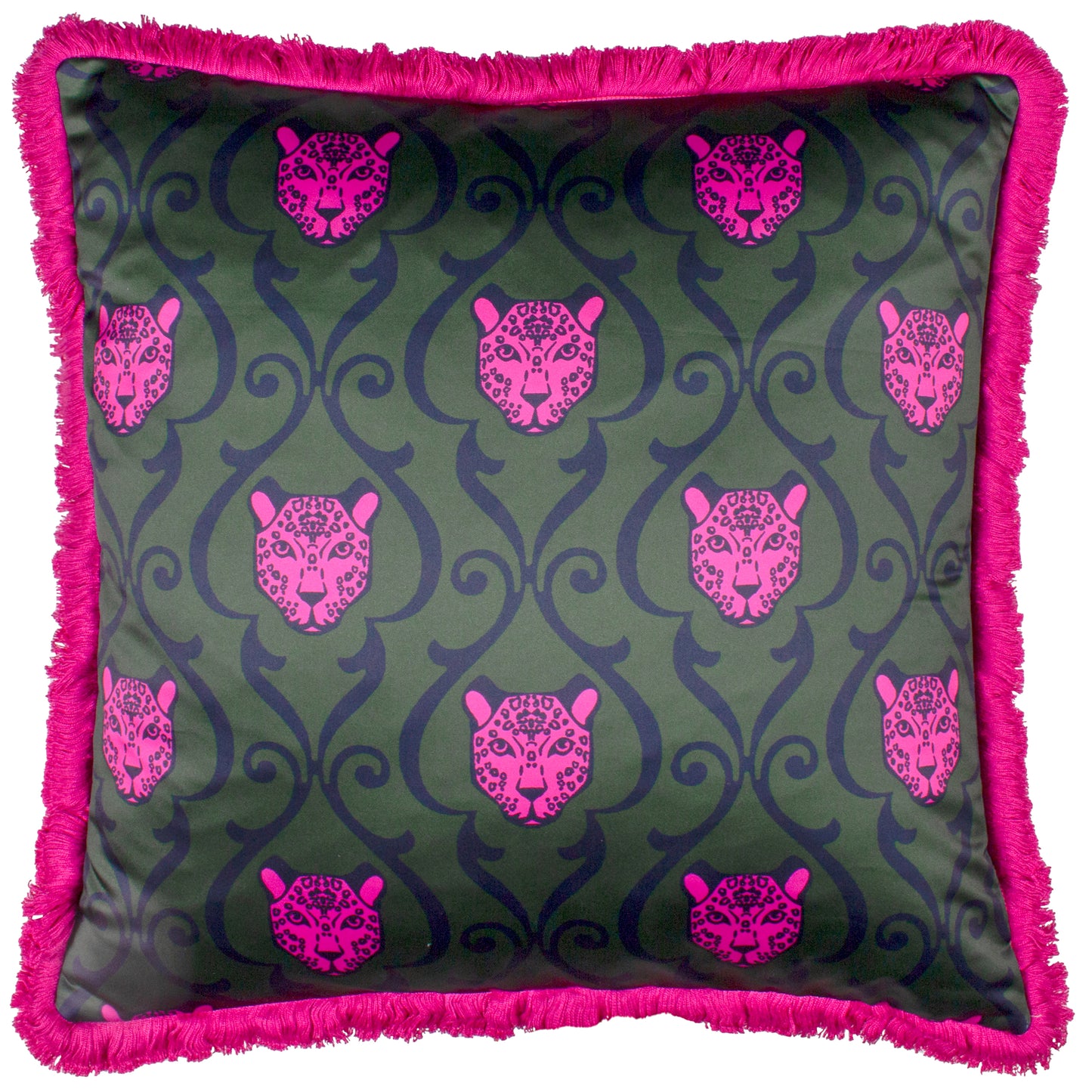 LUPITA 50X50 CUSHION CASE EMERALD/PINK
