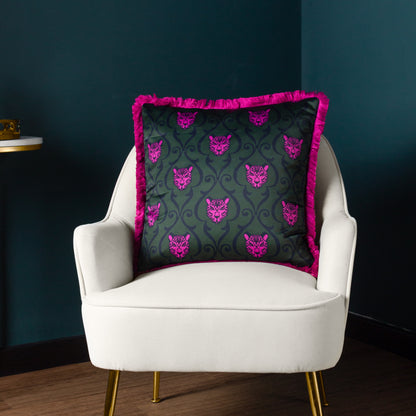 LUPITA 50X50 CUSHION CASE EMERALD/PINK