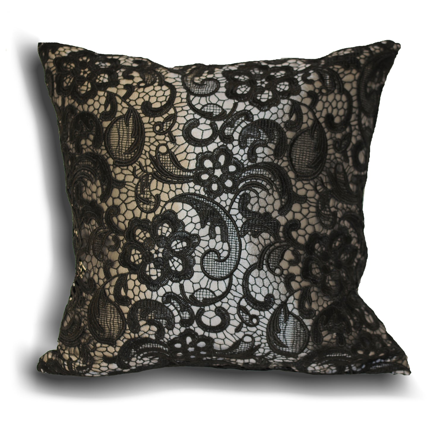 MACRAME CUSHION CASE 45X45 SILVER