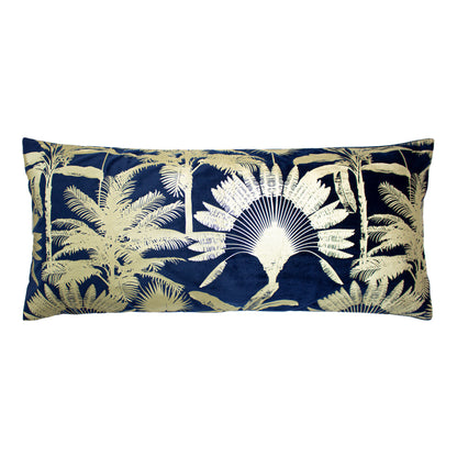 MALAYSIAN PALM 33X70 C/CASE NAVY