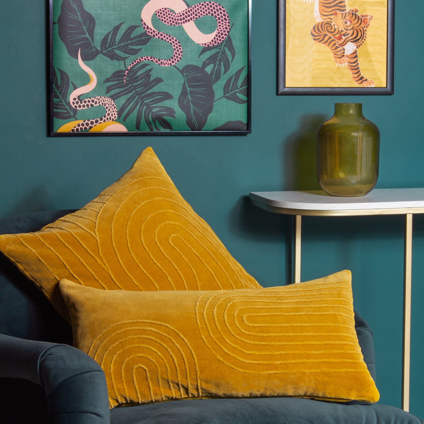 MANGATA 45X45 CUSHION COVER OCHRE