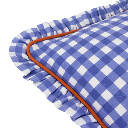 MAUDE GINGHAM 45X45 CUSHION CASE BLUE