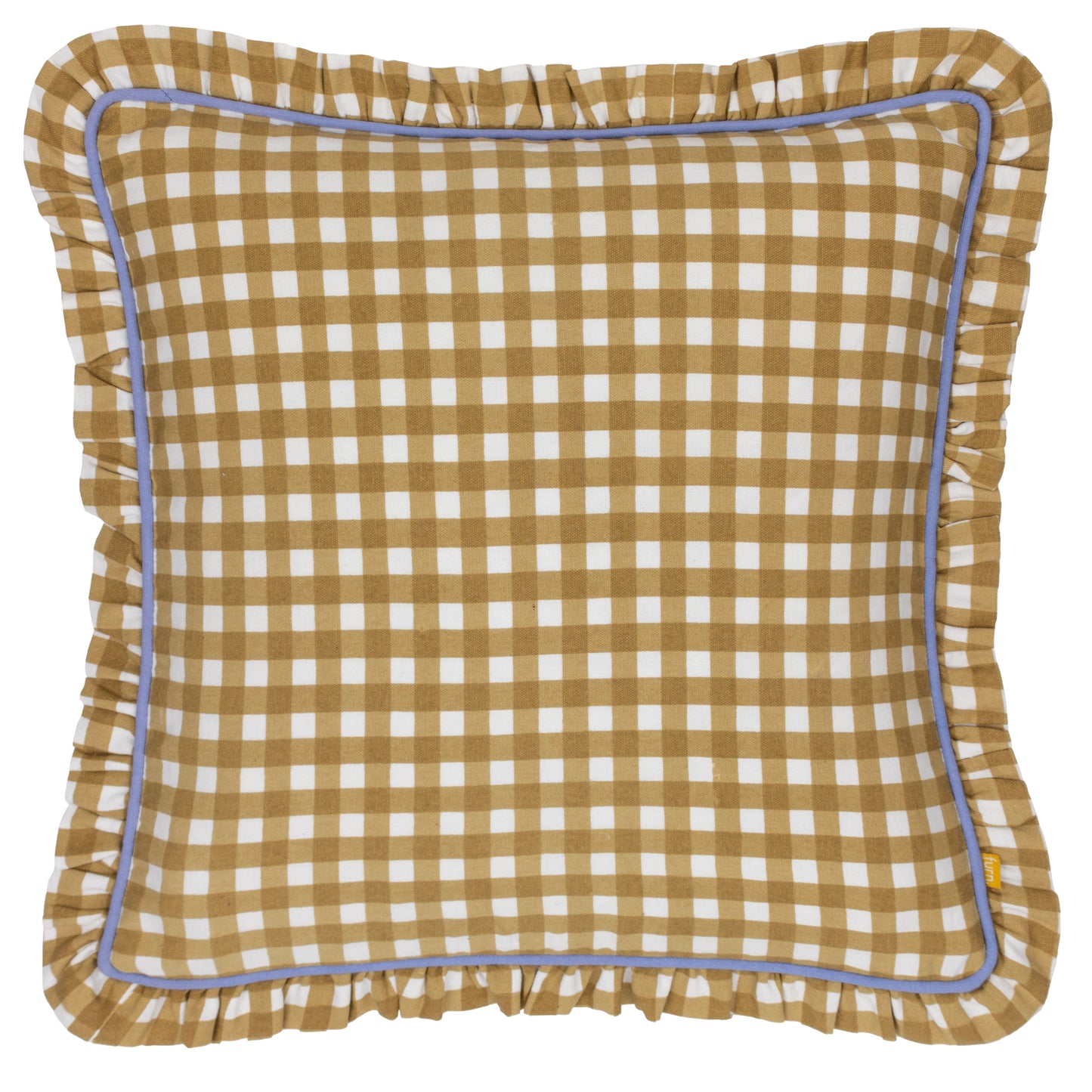 MAUDE GINGHAM 45X45 CUSHION CASE GOLD