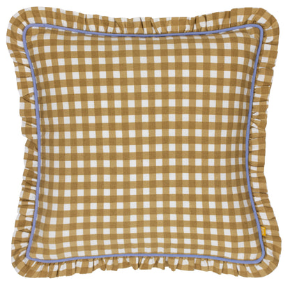 MAUDE GINGHAM 45X45 CUSHION CASE GOLD