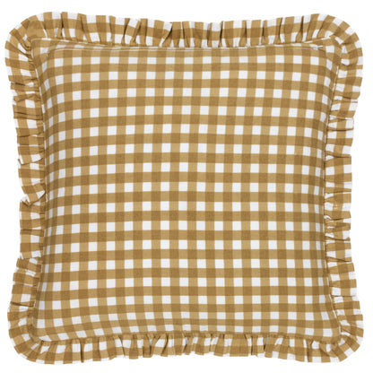MAUDE GINGHAM 45X45 CUSHION CASE GOLD