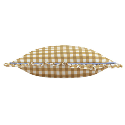 MAUDE GINGHAM 45X45 CUSHION CASE GOLD