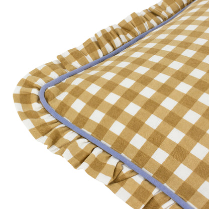 MAUDE GINGHAM 45X45 CUSHION CASE GOLD