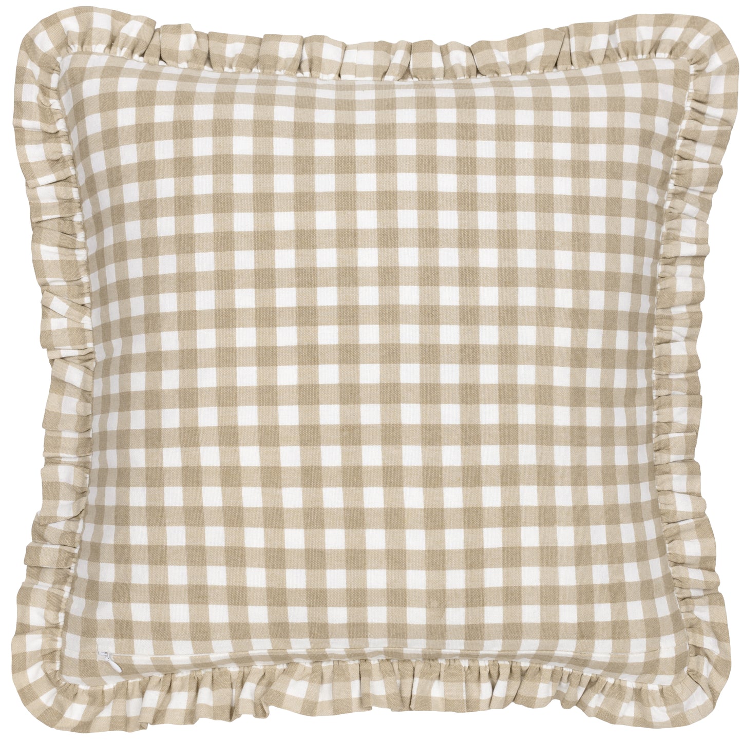 MAUDE GINGHAM 45X45 CUSHION CASE NATURAL