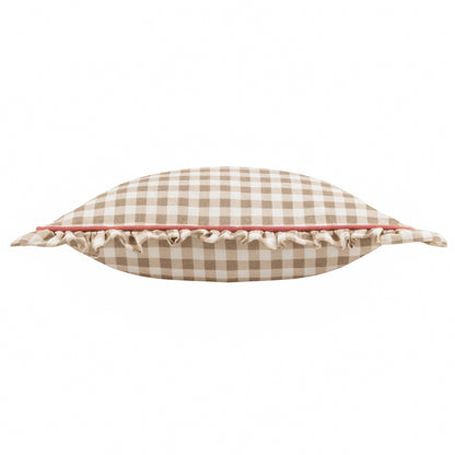 MAUDE GINGHAM 45X45 CUSHION CASE NATURAL