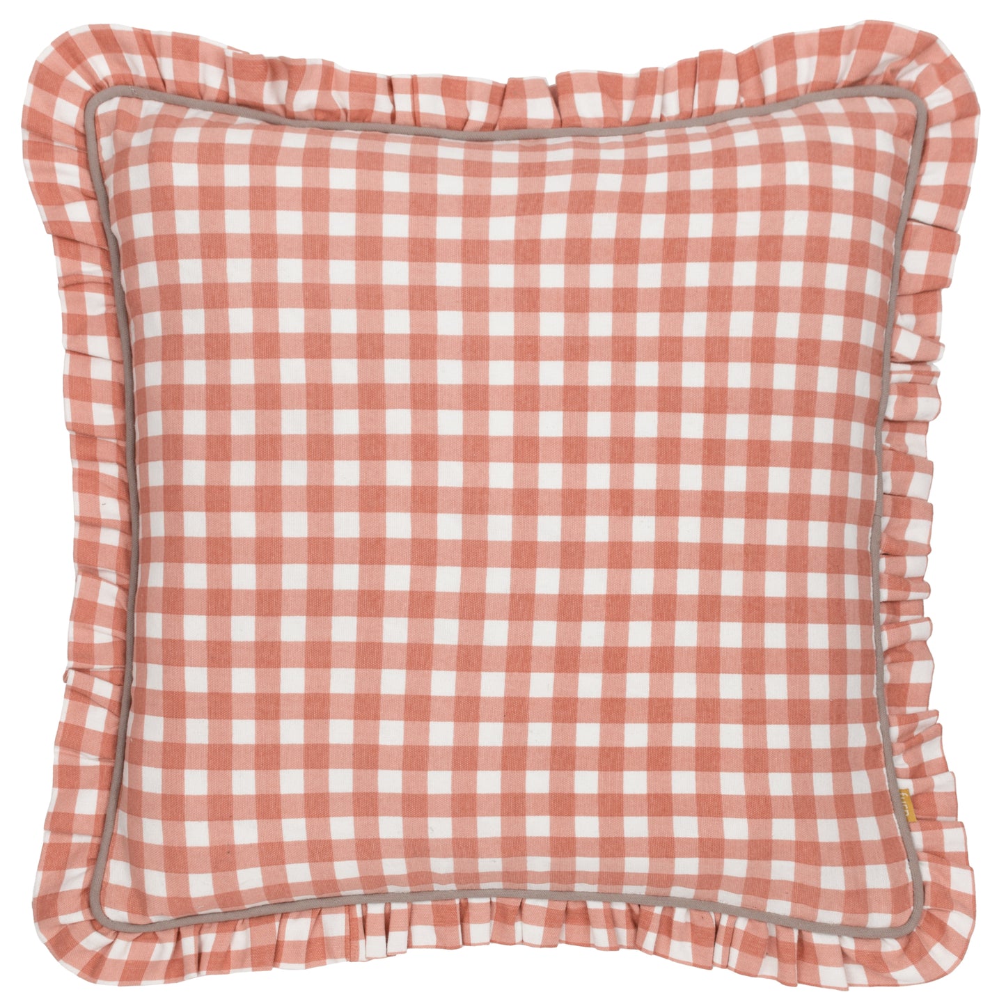 MAUDE GINGHAM 45X45 CUSHION CASE ROSE