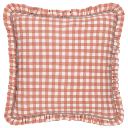 MAUDE GINGHAM 45X45 CUSHION CASE ROSE