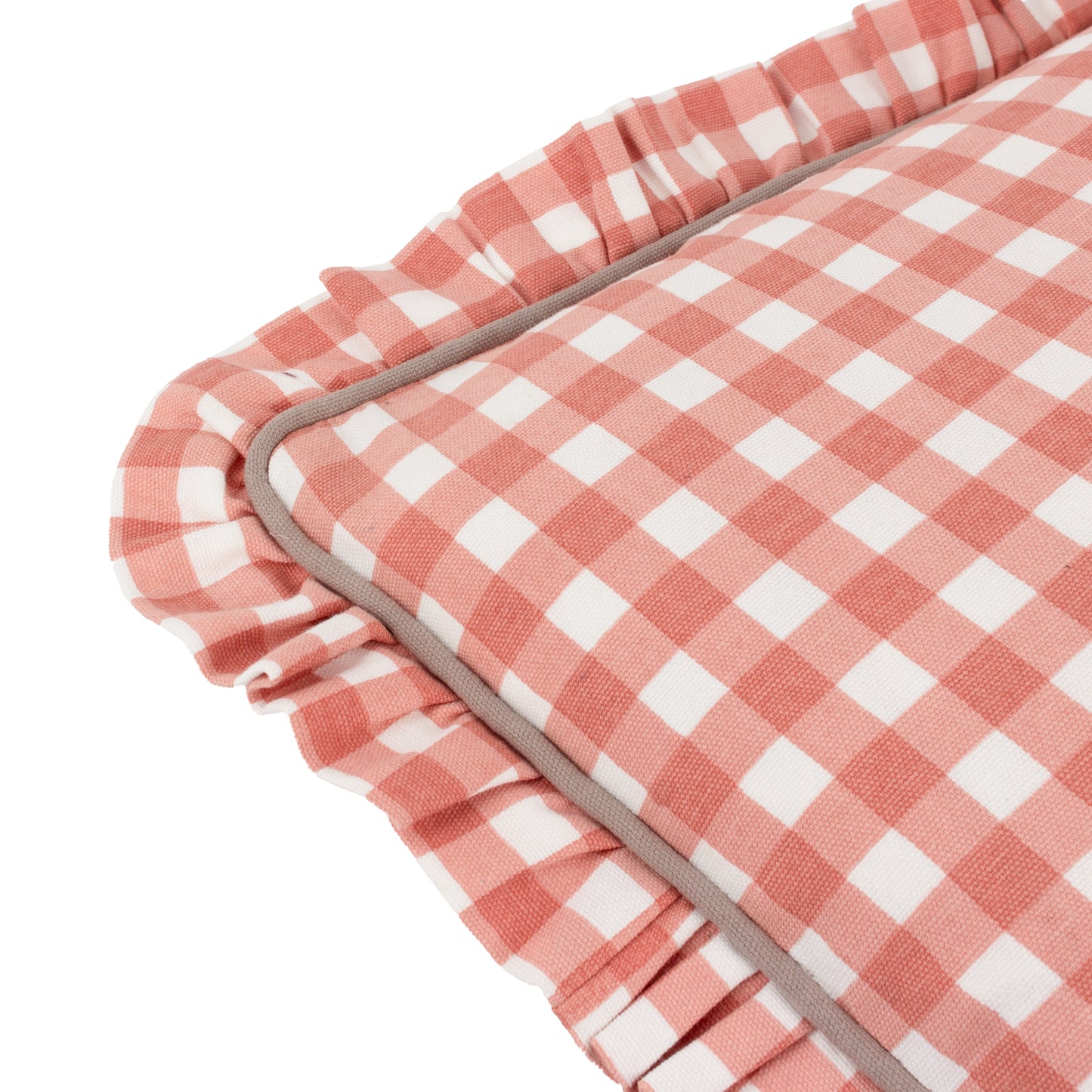 MAUDE GINGHAM 45X45 CUSHION CASE ROSE