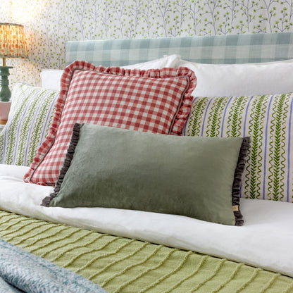 MAUDE GINGHAM 45X45 CUSHION CASE ROSE