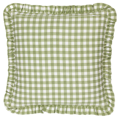 MAUDE GINGHAM 45X45 CUSHION CASE SAGE