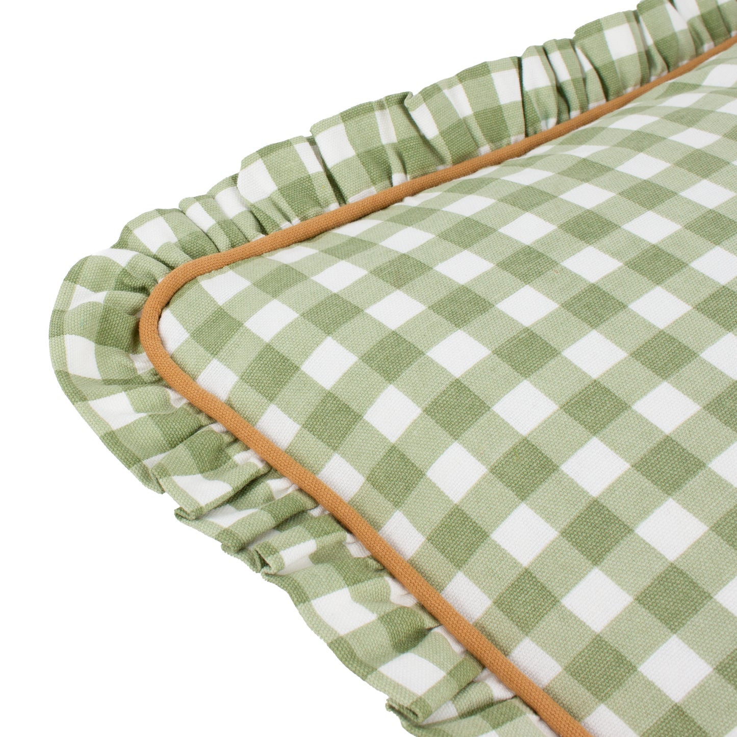 MAUDE GINGHAM 45X45 CUSHION CASE SAGE