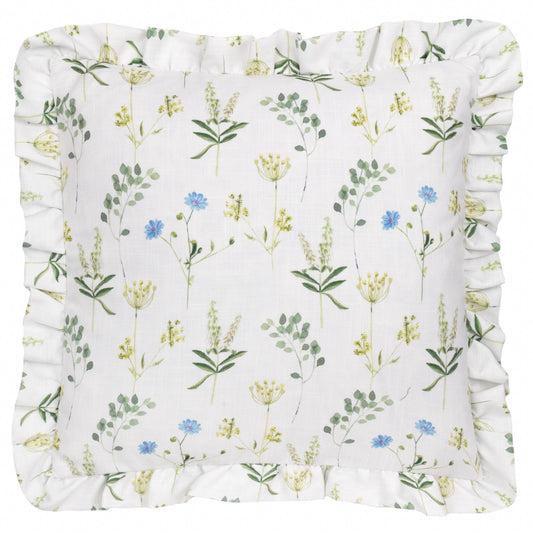 MEADOW 50X50 CUSHION CASE WHITE/CORNFLOWER