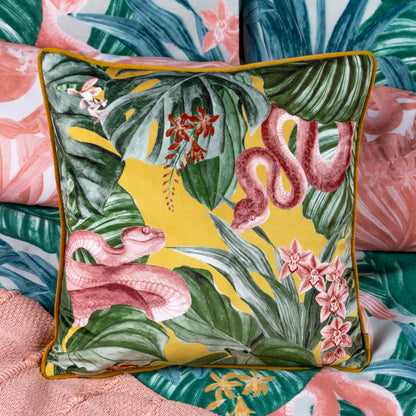 MEDINILLA 43X43 CUSHION CASE MUSTARD