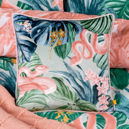 MEDINILLA 43X43 CUSHION CASE SAGE/BLUSH