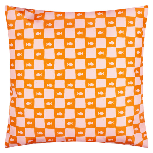 MEDITERRANEAN SARDINES 45X45 OUTDOOR CUSHION CASE PINK/ORANGE