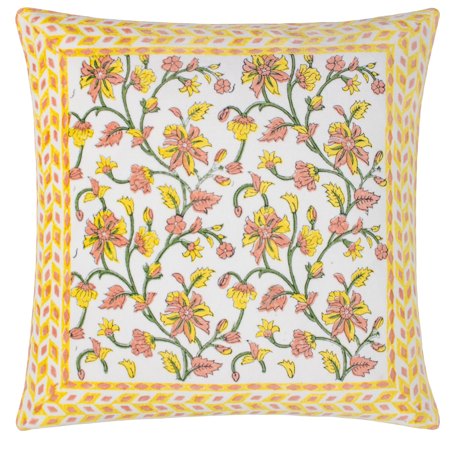 MENTERA 50X50 CUSHION CASE YELLOW/PEACH CRUSH