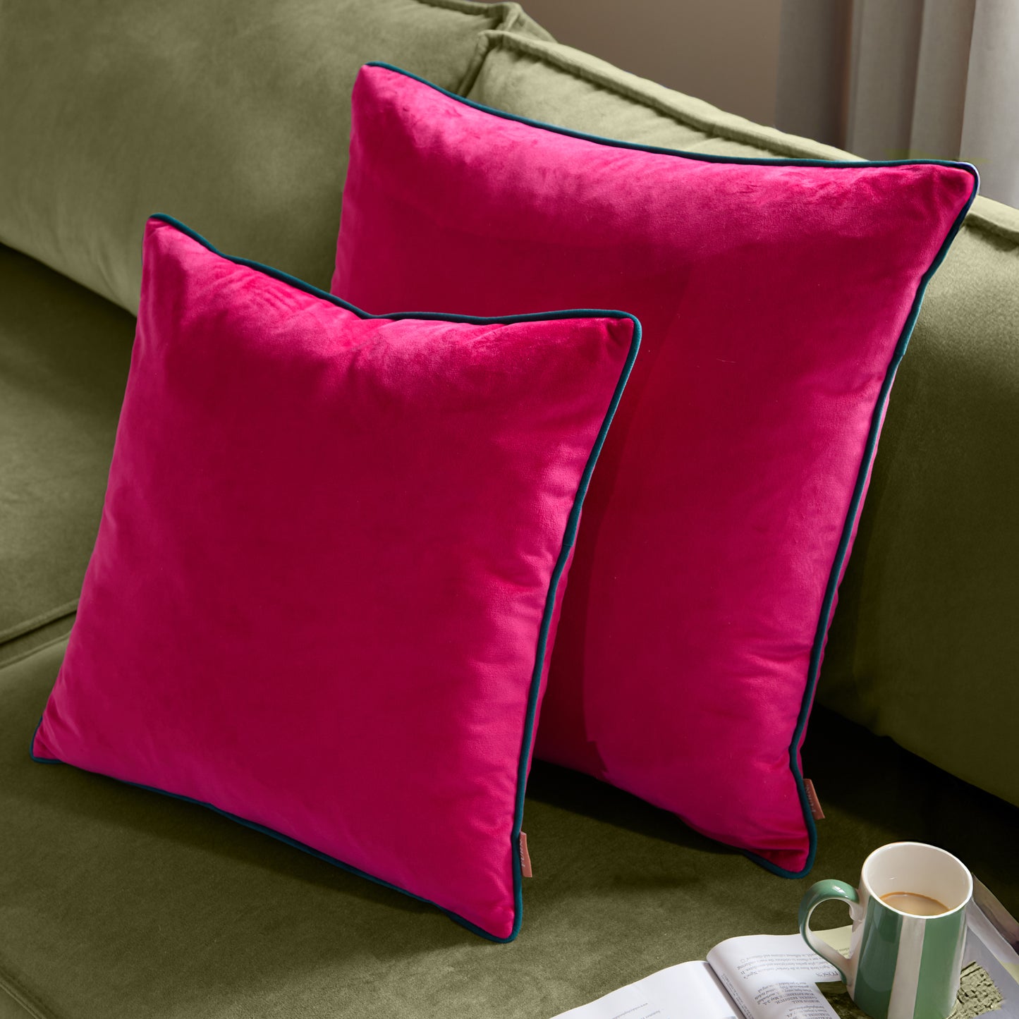 MERIDIAN 55X55 C/C RASPBERRY/TEA