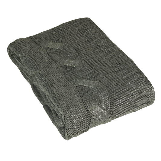 METALLIC CABLE 130X180 THROW SIL
