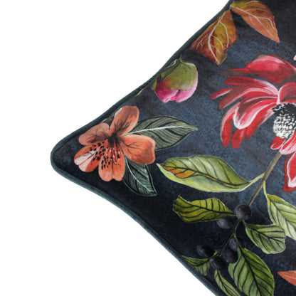 MIDNIGHT GARDEN 43X43 CUSHION COVER WINTER FLORAL