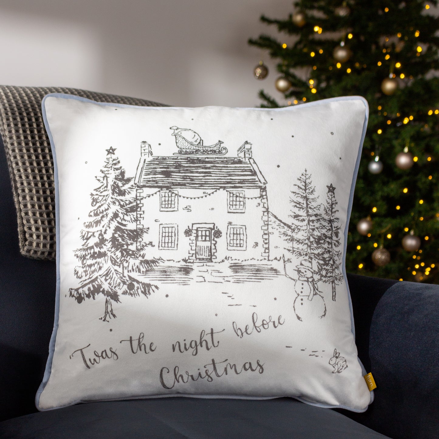 MIDWINTER TOILE 43X43 CUSHION CASE SNOW