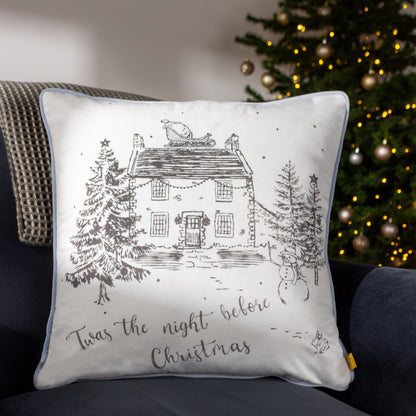 MIDWINTER TOILE 43X43 CUSHION CASE SNOW