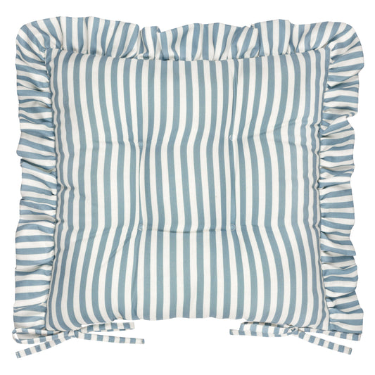 MILLIE RUFFLE 2 PACK 40X40 SEAT PADS BLUE