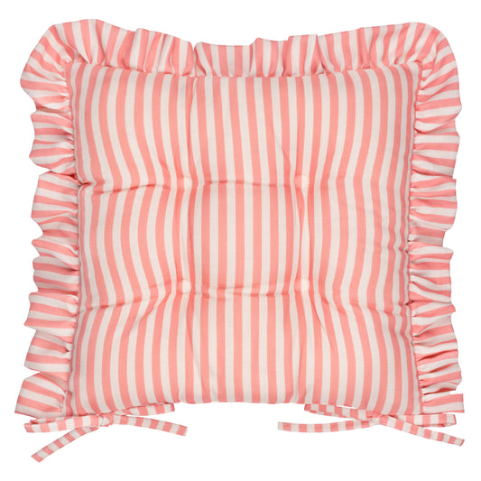 MILLIE RUFFLE 2 PACK 40X40 SEAT PADS PINK