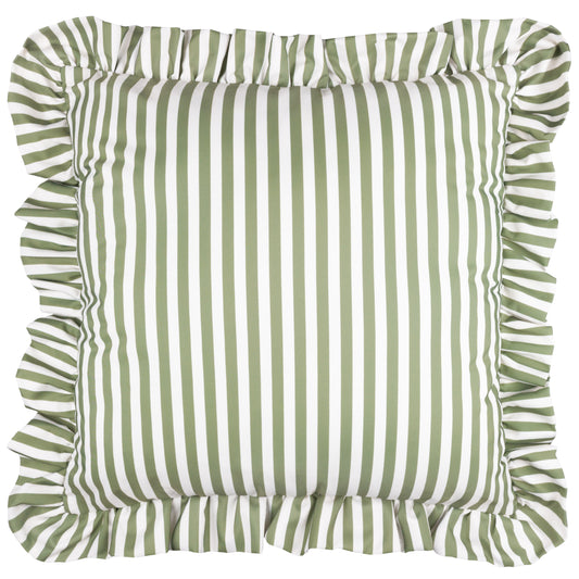MILLIE RUFFLE 50X50 OUTDOOR CUSHION CASE GREEN